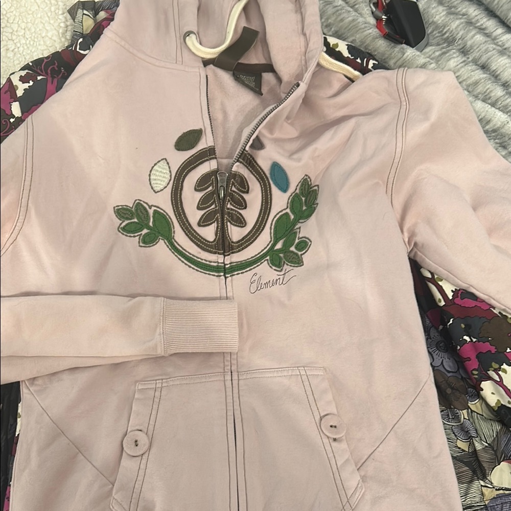 Element Pink Bomber Jacket with Embroidered Logo
